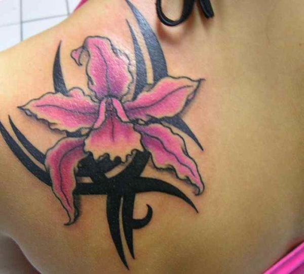 Flower tattoo tribal designs