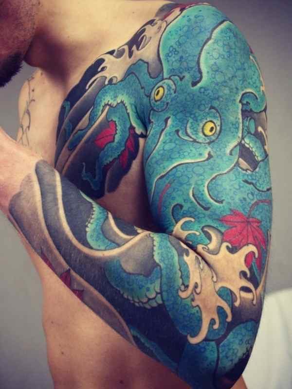 Gorgeous mens octopus tattoo