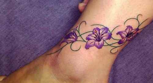 Small vine flower tattoo designs