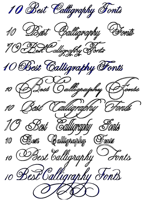 Tattoo font alphabet