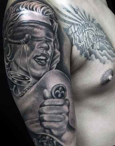 Tattoo designs for men justice