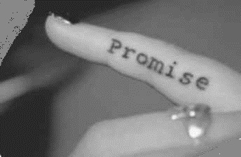 Tattoo with a quote on the finger