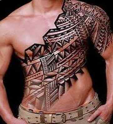 Cool tribal tattoo ideas for above breast