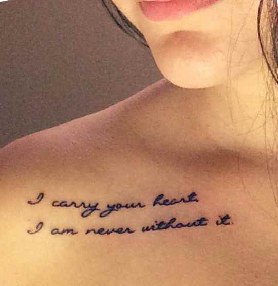Simple but meaningful tattoo quote