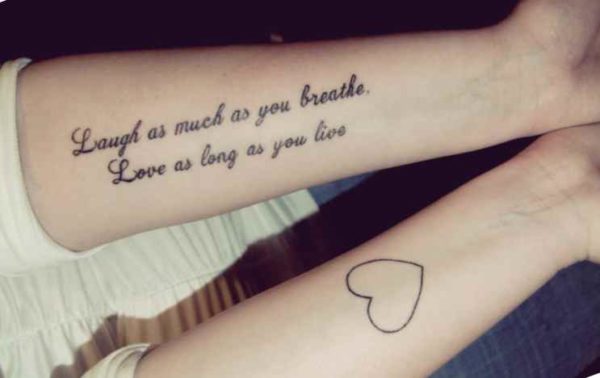 Simple love tattoo quote