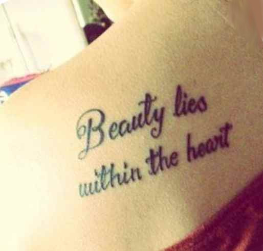 Tattoo quotes about beauty