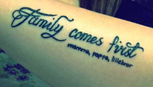 Tattoo quotes about family