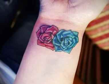 Flower tattoo for the wrist