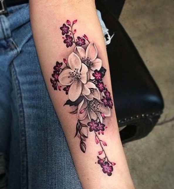 Flower tattoo designs on hand