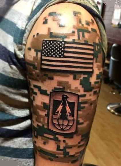 Sleeve tattoo army