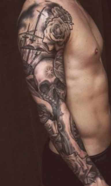 Tattoo sleeve ideas black and white