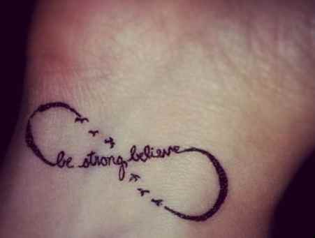 Be Strong Believe Faith Tattoo
