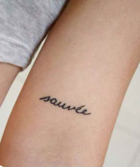 Meaningful word tattoo