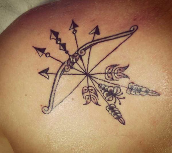 Bow and arrow tattoo meaning