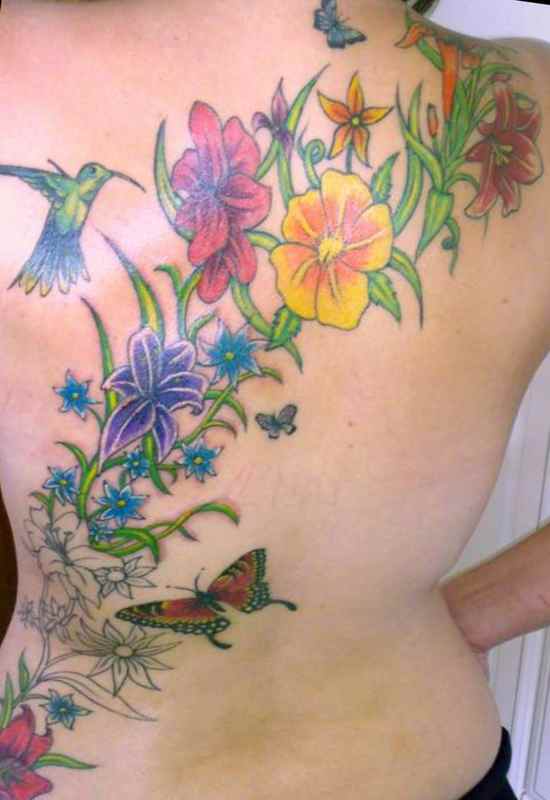 Feminine flower tattoo