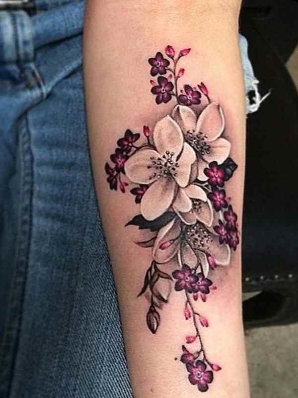 Feminine tattoos with flowers