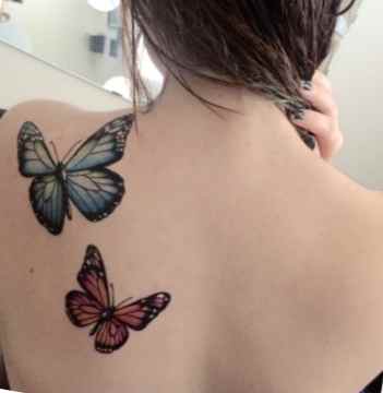 Butterfly tattoo with designs