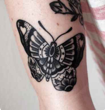 Realistic butterfly tattoo