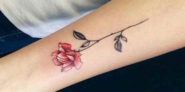 Small rose tattoo