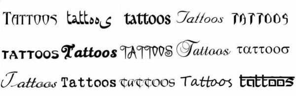 Tattoo font builder