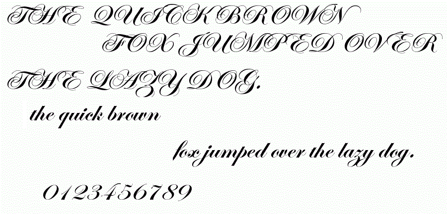 Tattoo font edwardian script
