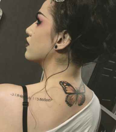 Unique butterfly tattoo design